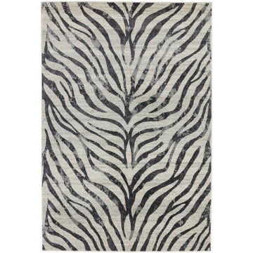 Nova NV27 Zebra Modern Abstract Durable Easy-Care Polypropylene Short Pile Grey Rug-Asiatic Carpets-Rug Love - The Most Loved Rug Store